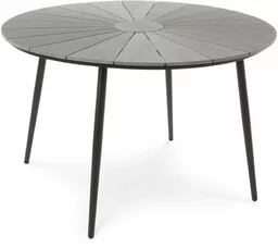 Stół ogrodowy okrągły 120 cm Palermo - Szary - Stoły ogrodowe - miniaturka - grafika 1
