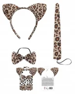 Dodatki do strojów karnawałowych - OPASKA PANTERA KOSTIUM PRZEBRANIE STRÓJ KARNAWAŁ URODZINY AKCESORIA 1 szt - miniaturka - grafika 1
