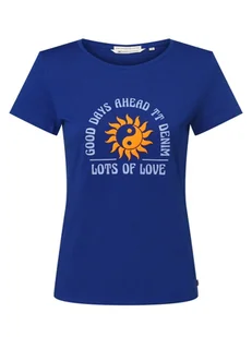 Tom Tailor Denim - T-shirt damski, niebieski - Koszulki i topy damskie - miniaturka - grafika 1