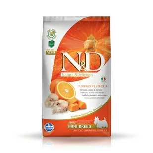 Karma sucha dla psa FARMINA N&D GF Adult Mini Pumpkin Codefish & Orange, 800 g - Sucha karma dla psów - miniaturka - grafika 1