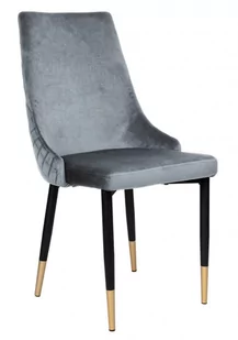 Krzesło welurowe VERMONT grafitowe Velvet - Krzesła - miniaturka - grafika 2
