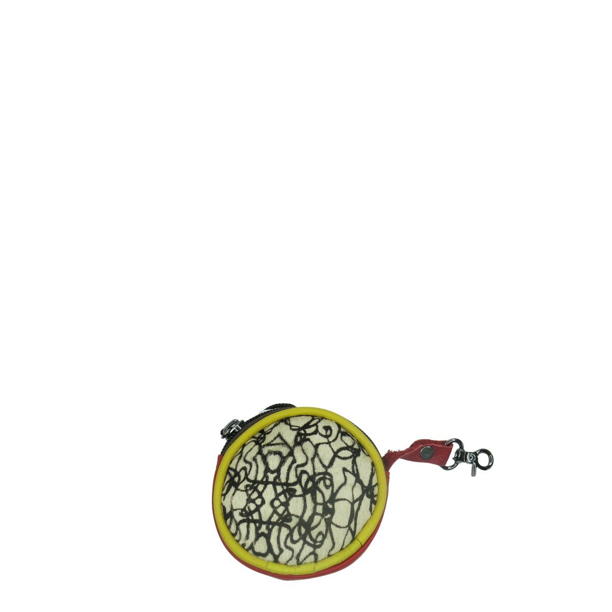 Bilonówka portfelik skórzany ze skrawków okrągły na prezent OLIVKA