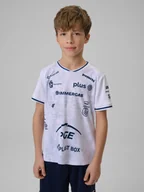Koszulki dla dziewczynek - 4F Koszulka meczowa replika domowa z sezonu 2025/26 dziecięca 4F x Projekt Warszawa - biała 158/164 (12-14 lat) - miniaturka - grafika 1