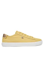 Trampki damskie - Tommy Hilfiger Tenisówki Vulc Canvas Lace Up Sneaker FW0FW08647 Żółty - miniaturka - grafika 1