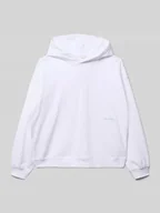 Bluzy dla dziewczynek - Bluza z kapturem o kroju relaxed fit z nadrukiem z logo model ‘Signature’ - miniaturka - grafika 1