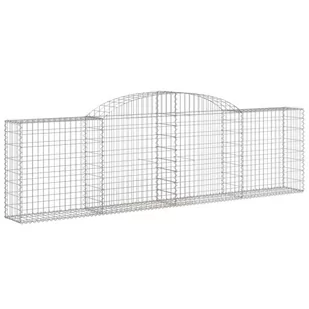 vidaXL Kosze gabionowe, 9 szt, 300x30x80/100 cm, galwanizowane żelazo - Ogrodzenia - miniaturka - grafika 4