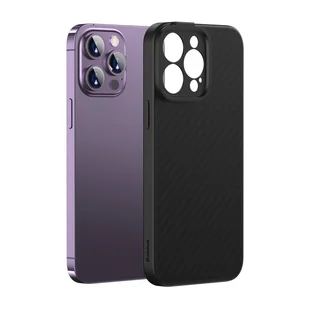 Pancerne etui iPhone 14 Pro Max kompatybilne z MagSafe szkło hartowane Baseus Synthetic Fiber - czarne - Etui i futerały do telefonów - miniaturka - grafika 4