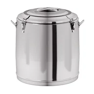 Pojemniki i kosze gastronomiczne - Czajnik ze stali nierdzewnej bez odpływu, 500 x 500 mm, 70 l - miniaturka - grafika 1