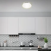 Lampy sufitowe - Briloner Lampa sufitowa LED Flet, biały / opal, salon / jadalnia, tworzywo sztuczne, nowoczesny - miniaturka - grafika 1