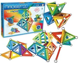 Klocki magnetyczne konstrukcyjne MAGNETIC magnesy 72el - Klocki - miniaturka - grafika 1