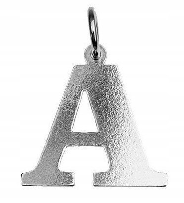 Srebrny wisiorek zawieszka literka A duża litera A SREBRO 925