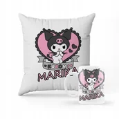 Gadżety dla niej i dla niego - ZESTAW PODUSZKA + KUBEK PREZENT DLA DZIECKA KUROMI HELLO KITTY + IMIĘ #20 - miniaturka - grafika 1