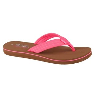 Japonki Skechers Bobs Sunset Neon Summer W 57116-NPNK czarne różowe - Klapki i japonki damskie - miniaturka - grafika 1