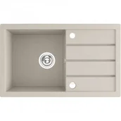 Zlewozmywaki - LAVEO SBP 411T TRZYNASTKA Zlewozmywak granitowy 1 komora z ociekaczem Wymiary: 480x790x170 mm Kolor: beż W zestawie z syfonem Space Saving i korkiem automatycznym - miniaturka - grafika 1