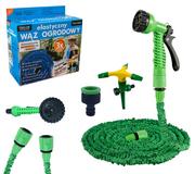 Węże ogrodowe i zraszacze - Wąż ogrodowy rozciągliwy zielony 15m - 45m, pistolet - miniaturka - grafika 1