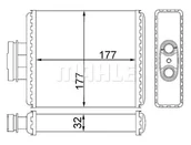 Akcesoria do klimatyzacji i ogrzewania - Wymiennik ciepła, ogrzewanie wnętrza Mahle AH 75 000S - miniaturka - grafika 1