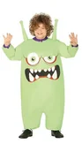 Dodatki do strojów karnawałowych - Strój dmuchany zielony potworek, rozmiar 128 - miniaturka - grafika 1