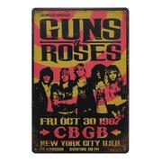Plakaty - Plakat Tabliczka dekoracyjna metalowa GUNS N’ROSES CBGB - miniaturka - grafika 1