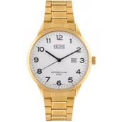 Zegarki męskie - Złoty męski zegarek na bransolecie PACIFIC SSMB-1107D-04 - miniaturka - grafika 1