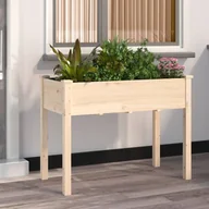 Pozostałe narzędzia ogrodowe - vidaXL Kwietnik z wyściółką, 118x59x76 cm, drewno jodłowe - miniaturka - grafika 1