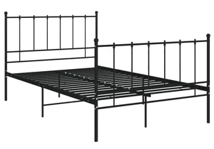 Czarne metalowe łóżko z zagłówkiem 120x200 cm F9-S50 - Inne meble do sypialni Czarne metalowe łóżko z zagłówkiem 120x200 cm F9-S50 - Inne meble do sypialni - miniaturka - grafika 1