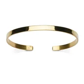 Bransolety męskie - Bransoletka Męska Srebrna Pozłacana, Doginana, Gładka. - miniaturka - grafika 1