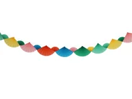 Dekoracje sali - Girlanda papierowa Rozetki kolorowe - 400 cm - 1 szt. - miniaturka - grafika 1