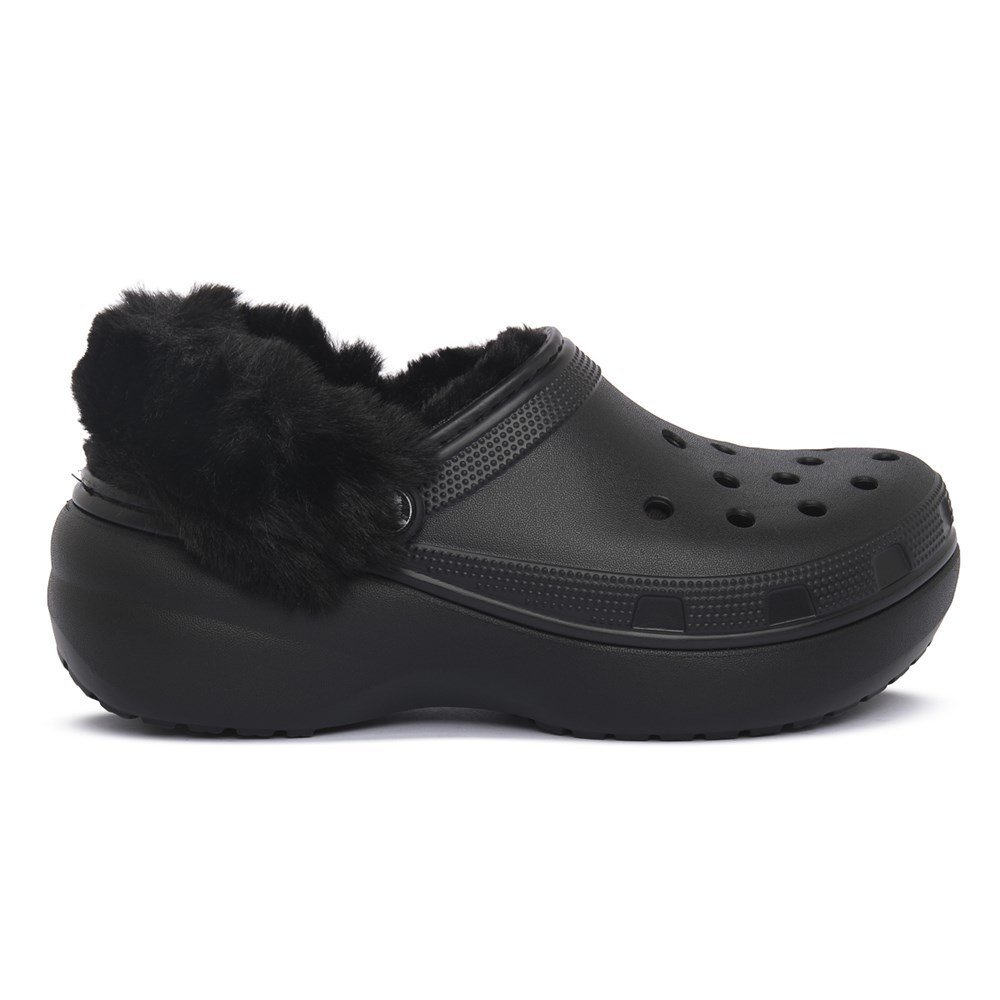 Buty Crocs Classic Platform Fuzz Lined 212854BLK
