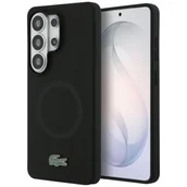 Etui i futerały do telefonów - Etui LACOSTE Silicone Metal Croc Logo MagSafe do Samsung Galaxy S26 Ultra Czarny - miniaturka - grafika 1