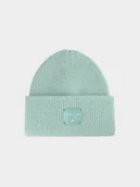 Czapki dla dzieci - 4F Czapka zimowa dziewczęca - turkusowa Uniwersalny - miniaturka - grafika 1