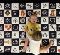 Maty edukacyjne - Baby Steps, mata kontrastowa Dzieciaki Cudaki - miniaturka - grafika 1