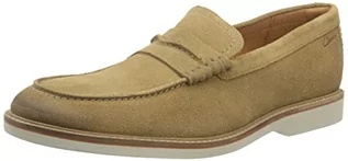 Klapki i japonki męskie - Clarks Męskie klapki Atticus LTSlipper, Dark Sand Suede, 42 EU, ciemny piasek Suede, 42 EU - grafika 1