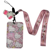 Breloki - Identyfikator Na Karte Na Dokument Holder Róż Głowa Hello Kitty Brelok - miniaturka - grafika 1