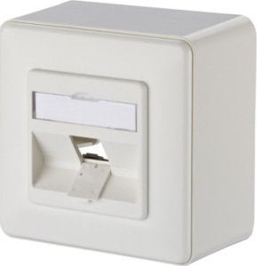 Metz METZ CONNECT Puszka natynkowa Keystone 1 port pusta biała