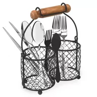 Suszarki do naczyń - Tadar RUSTIKO DWUKOMOROWY OCIEKACZ NA SZTUĆCE 21,5 X 24,5 CM 5903313405553 - miniaturka - grafika 1