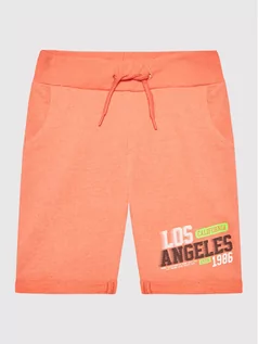 Spodnie i spodenki dla dziewczynek - Name it Szorty sportowe 13200138 Pomarańczowy Regular Fit - grafika 1