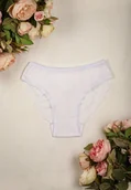 Majtki damskie - Białe Elastyczne Majtki Figi z Koronkowym Tyłem Deslan - miniaturka - grafika 1