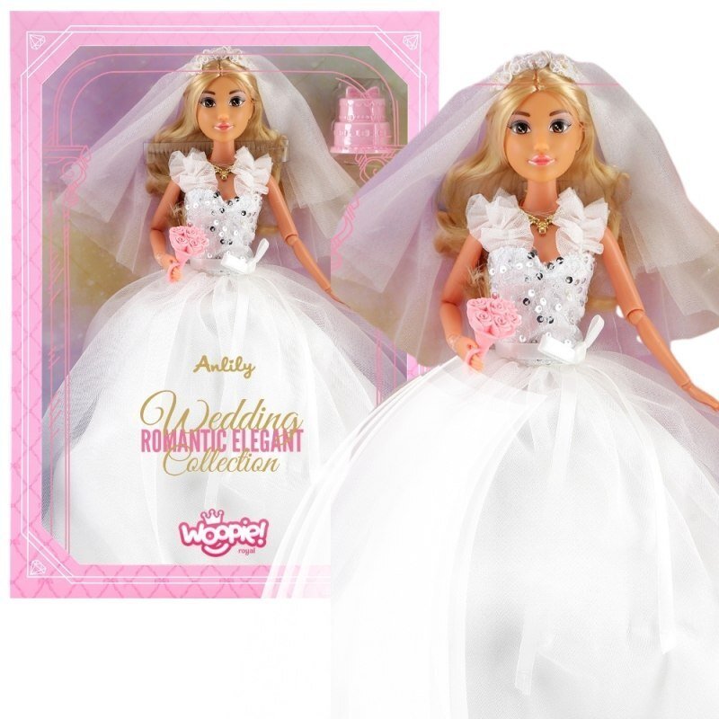 Woopie WOOPIE ROYAL Lalka Lily 30 cm Panna Młoda Suknia Ślubna Akcesoria