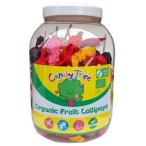 Candy Tree LIZAKI OKRĄGŁE MIX BEZGLUTENOWE BIO 84 x 10 g (SŁOIK) - - Gumy do żucia, lizaki, dropsy - miniaturka - grafika 2