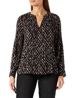 Bluzki damskie - s.Oliver BLACK LABEL Bluzka damska, szara/czarna, 40 - miniaturka - grafika 1