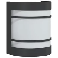 Lampy ogrodowe - vidaXL Kinkiet zewnętrzny, czarny, stal nierdzewna - miniaturka - grafika 1