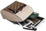 Plecaki - Miejski plecak damski z eko skóry ze zdobionym frontem  David Jones - miniaturka - grafika 1