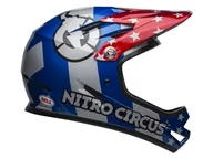 Kaski rowerowe - Bell, Kask full face, Sanction, Nitro circus, niebiesko-srebrny, rozmiar M - miniaturka - grafika 1