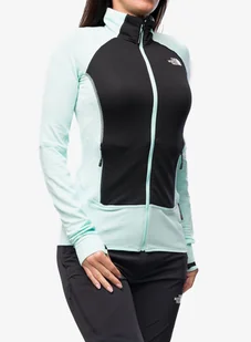 Bluza rozpinana damska The North Face Bolt Polartec Jacket - teal/black - Bluzy sportowe damskie - miniaturka - grafika 1