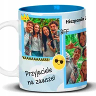 Kubki - Kubek Z Nadrukiem PREZENT DLA PRZYJACIELA Biało Błękitny Kreator - miniaturka - grafika 1