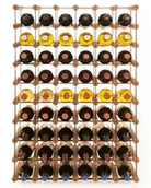 Stojaki na wino - Regał Na Wino Stojak Na 54 Butelki Szklane/ Pet — Rw-8/ 6X9 — Brązowy Brązowy Metal + Drewno Rw-8-6X9-54_O_Br / Wamar-Sosenka - miniaturka - grafika 1