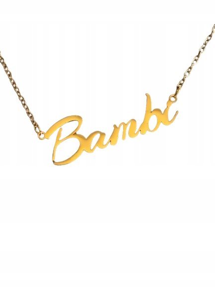 Naszyjnik wisiorek Bambi Złoty