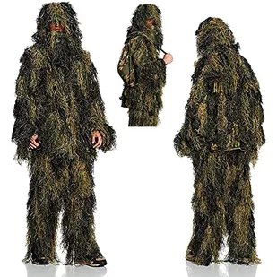Mil-Tec Ghillie Antifire 4-częściowy maskałat snajperski, XL/XXL 11962020 - Kurtki męskie - miniaturka - grafika 1