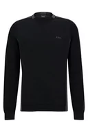 Bluzy męskie - BOSS Rinos męska bluza z dzianiny, czarny, 3XL - miniaturka - grafika 1