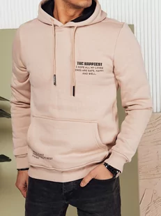Bluza męska z kapturem jasnobeżowa Dstreet BX5682-XXL - Bluzy męskie - miniaturka - grafika 1